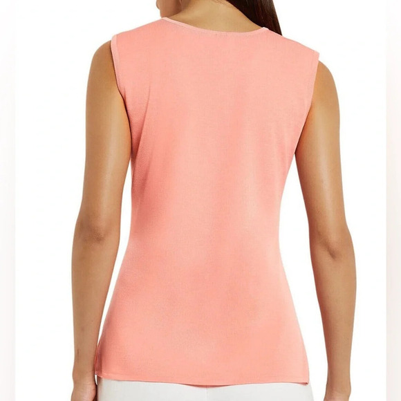 Misook Classic Knit Tank Top Scoop Neck Side Slit in Purple - Size Medium - Picture 2 of 7